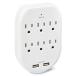  ваш заказ on разветвитель 6.USB порт имеется белый onn Surge Protector Wall Tap with 6 AC Outlets a