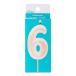  ваш заказ [woru mart бренд ] вес u selection plate номер свеча 6 Aurora Iridescent Number 6 Birthday Cand