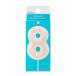  ваш заказ [woru mart бренд ] вес u selection plate номер свеча 8 Aurora Iridescent Number 8 Birthday Cand