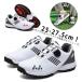  golf shoes red men's dial type sneakers large size 4E wide width . dial type spike less Fit feeling shoes Golf shoes light weight movement .