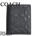 全品ポイント2倍 コーチ 財布 メンズ COACH 折り財布 クロスグレイン レザー スリム ウォレット F11970 BLK ブラック