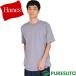 �w�C���Y Hanes ���� �N���[�l�b�N�V���c T�V���c T-SHIRTS MOKU 26SS HM1-D203 �V���[�g�X���[�u ���N �� �O���[T �V���v�� 2026�N�t�ă��f�� ����