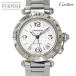 カルティエ Cartier パシャC メリディアン GMT W31078M7 ボーイズ 腕時計 デイト シルバー 文字盤 オートマ 自動巻き ウォッチ