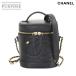  unused exhibition goods Chanel CHANEL vanity 2way hand chain shoulder bag leather black AS0323 Gold metal fittings 90218496