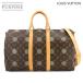  как новый Louis Vuitton LOUIS VUITTON монограмма Christopher neme лыжи poru45 сумка "Boston bag" Brown Keepall 45 90265704