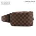  как новый Louis Vuitton LOUIS VUITTON Damier Geronimo s сумка "body" поясная сумка eben Brown N51994 90295934