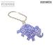  Hermes HERMES животное сумка очарование брелок для ключа Elephant . кожа SV925 лиловый gray silver металлические принадлежности 90297105