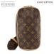  как новый Louis Vuitton LOUIS VUITTON монограмма небольшая сумочка gun ju сумка "body" Brown M51870 Gold металлические принадлежности 90304882