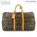 Louis Vuitton LOUIS VUITTON монограмма graph .ti ключ poru50 сумка "Boston bag" хаки M92196 Keepall 50 90312300