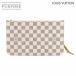  не использовался выставленный товар Louis Vuitton LOUIS VUITTON Damier azur сумка бежевый Gold металлические принадлежности Damier Azur Pouch 90314108