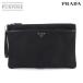  не использовался выставленный товар Prada PRADA клатч нейлон safia-no кожа черный 2VN012 Clutch Bag 90329498
