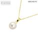 �~�L���g MIKIMOTO �A�R���^�� 7.7mm �l�b�N���X 40cm K14 YG �C�G���[�S�[���h 585 �p�[�� Akoya Pearl Necklace 90331482