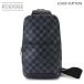  прекрасный товар Louis Vuitton LOUIS VUITTON Damier Efini ave новый sling сумка сумка "body" темно-синий сумка N40303 90332305