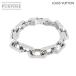  как новый Louis Vuitton LOUIS VUITTON браслет цепь монограмма M серебряный M00308 Monogram Chain Bracelet 90332351