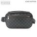  как новый Louis Vuitton LOUIS VUITTON Damier gla Fit Anne b направляющие сумка "body" черный серый N41289 Ambler 90333354