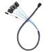 SilverStone Technology SFF-8643 to SATA7-Pin with Sideband Mini SAS HD Cable (CPS05)
