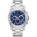 Bulova Mens Marine Star 6-Hand Quartz Chronograph Stainless Steel Watch, Blue Dial, Tachymeter, 100M Water Resistant Style: 96B174