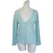 [ outlet 40%OFF( предварительный кнопка нет поэтому )]100% шелк кардиган ( бирюзовый голубой )