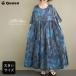  One-piece maxi общий рисунок botanikaru потускнение цвет flair короткий рукав one миля лес девушка Северная Европа способ большой размер женский лето LL 3L 4L 5L 6L