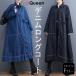  большой размер женский Denim One-piece длинное пальто большой размер передний .. стежок весна осень-зима LL 3L 4L 5L 6L черный голубой новое поступление почтовая доставка не возможно 