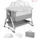 D5366YO *0910_6 вмятина [ outlet ] детская кроватка детский шезлонг колыбель Thinkmax складной с роликами . не использовался baby постельные принадлежности 