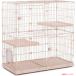 D8410YO *0926[ outlet ] кошка клетка кошка клетка 2 уровень .te.laABL0031 с роликами . не использовался товары для домашних животных 