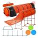  собака. Agility тренировка прибор комплект, собака Jump 2 шт, бег с препятствиями, шторы, стандарт тоннель . we b paul (pole), простой Carry с футляром. premium do