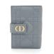  Christian * Dior футляр для визитных карточек Dior Caro DIOR CARO Dandelion карта держатель S5157UWHC_M81Bk громкий голубой Италия производства б/у прекрасный товар 