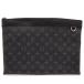 LOUIS VUITTON Louis Vuitton клатч монограмма Eclipse небольшая сумочка Discovery M62291 черный серый Франция производства б/у прекрасный товар 