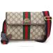  Gucci GUCCI сумка "body" Ophidia off .tiaGGs шкив mGG маленький ремень сумка 752597 Brown бежевый черное дерево Италия производства A разряд б/у прекрасный товар 