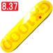 [8.375" панель скейтборд ji- X 1000]GX1000 OG Logo Yellow Transparent Spray 8.375"