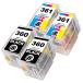 Canon Υ BC-360BK֥å2 + BC-361CL顼2 4ܥå ǿ ߴ Եͤؤ󥯡  360 361 BC360 BC361 佼 