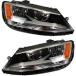 For Volkswagen Jetta Headlight Assembly 2011 12 13 14 15 2016 Pair Driver and Passenger Side (DOT Certified) VW2502146, VW2503146