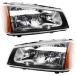 For Chevy Silverado 1500 Classic Headlight Assembly 2003 04 05 06 2007 Pair Driver and Passenger Side DOT Certified GM2502257 | GM2503257