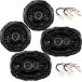 KICKER Speakers 6.5  6X9 inch for Ford F-150 2017-2020 Upgrade Kit - 4 Pack of DS Series with Harness, Car Audio Front and Rear Door Speaker DSC650,