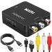 Runbod HDMI RCA �ϊ��P�[�u�� HDMI to AV�ϊ��R���o�[�^�[/�R���|�W�b�g/3�F�[�q �ϊ��A�_�v�^�[ 1080P hdmi