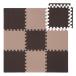 yu knock s коврик из секций 30×30cm толщина примерно 1cm 9 шт. комплект [ Brown 5 листов / бежевый 4 листов ] безграничный имеется non * ho rumarutehido антибактериальный 