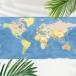 世界地図 ポスター [ミニマム] 英語 オフィス インテリア  World Map ウォールステッカー