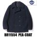  Buzz Rickson's Buzz Rickson's бушлат BR11554 PEA COAT NAVAL CLOTHING FACTORY милитари шерсть melt n темно-синий жакет Восток American Casual мужской 