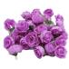 (Mikishin) rose artificial flower 50 piece 3cm bouquet rose rose wedding equipment ornament ( purple )