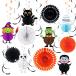 popolas Halloween decoration Halloween goods honeycomb ball paper fan 