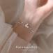  браслет женский бабочка . симпатичный Kirakira CZ diamond 2 полосный браслет серебряный 925 платина отделка женщина день рождения День матери подарок популярный 