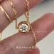 �l�b�N���X ���f�B�[�X �ꗱ CZ�_�C�� 0.45ct ��� �V���v�� �d�˕t�� 14k�R�[�e�B���O �S�[���h �ޏ� �� �� �� ���� �a���� ��̓� �l�C