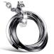 [BI-0021] колье 3 полосный кольцо хирургический нержавеющая сталь Cubic Zirconia 