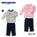 ミキハウス mikihouse ファースト 箱付 *☆ボーダーTシャツ上下ギフトセット☆* フリー 70-80cm