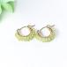 RALULU.SHU   幸せ、夫婦間の愛、平和 ペリドットの2連フープピアス  8月誕生石　14KGF ゴールドフィルド
