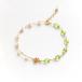 RALULU.SHU ペリドットとパールのバラorインフィニティのブレスレット　8月誕生石 　単品   14KGF ゴールドフィルド　パワーストーン　925シルバー