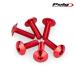 Puig 21764R SCREW KIT ANODIZED FOR SCREENS [RED] M6×20mm универсальный Poo-chi aluminium винт комплект 