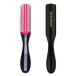 Denman Curly Hair Brush D14 (Black) 5 Row Styling Brush for Detangling S