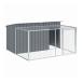 vidaXL собака house Ran имеется антрацит 197x194x110 cm цинк металлизированный сталь животное товары для домашних животных товары для домашних животных собака сопутствующие товары собака house оплата при получении не возможно 